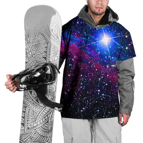 Накидка на куртку 3D с принтом Открытый космос   Star   Neon в Тюмени, 100% полиэстер |  | Тематика изображения на принте: cosmos | neon | space | star | звезда | космос | неон | пространство