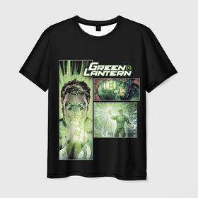 Мужская футболка 3D с принтом Свет Зелёного фонаря в Белгороде, 100% полиэфир | прямой крой, круглый вырез горловины, длина до линии бедер | dc | dc comics | green lantern | hal jordan | john stewart | justice league | lantern corps | джессика круз | джон стюарт | диси | зеленый фонарь | комиксы | лига справедливости