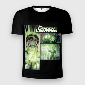 Мужская футболка 3D Slim с принтом Свет Зелёного фонаря в Тюмени, 100% полиэстер с улучшенными характеристиками | приталенный силуэт, круглая горловина, широкие плечи, сужается к линии бедра | Тематика изображения на принте: dc | dc comics | green lantern | hal jordan | john stewart | justice league | lantern corps | джессика круз | джон стюарт | диси | зеленый фонарь | комиксы | лига справедливости