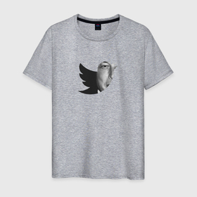 Мужская футболка хлопок с принтом Илон Маск купил Твиттер в Санкт-Петербурге, 100% хлопок | прямой крой, круглый вырез горловины, длина до линии бедер, слегка спущенное плечо. | elon musk | elona musk | twitter | илон маск | купил | твиттер