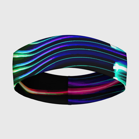 Повязка на голову 3D с принтом Portal  Fashion pattern  Neon ,  |  | color | fashion | neon | pattern | portal | мода | неон | портал | узор | цвет