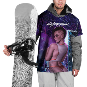 Накидка на куртку 3D с принтом Sexy Vi Cyberpunk2077 в Белгороде, 100% полиэстер |  | 