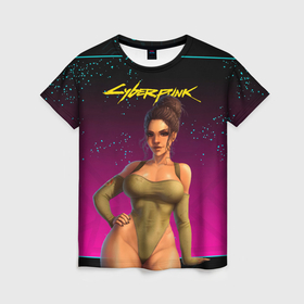Женская футболка 3D с принтом Sexy Panam from Cyberpunk в Курске, 100% полиэфир ( синтетическое хлопкоподобное полотно) | прямой крой, круглый вырез горловины, длина до линии бедер | Тематика изображения на принте: 2077 | cyberpunk | cyberpunk 2077 | judy | night city | vi | ви | джуди | жуди | кибер | киберпанк | найтсити | панк