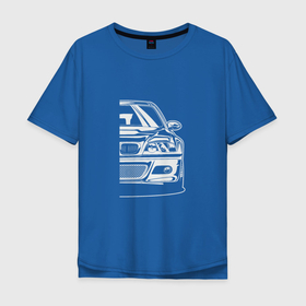 Мужская футболка хлопок Oversize с принтом BMW   Car в Кировске, 100% хлопок | свободный крой, круглый ворот, “спинка” длиннее передней части | auto | bmw | car | driver | авто | автомобиль | бмв | водитель | дорога | машина | скорость
