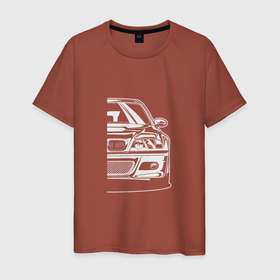 Мужская футболка хлопок с принтом BMW   Car в Кировске, 100% хлопок | прямой крой, круглый вырез горловины, длина до линии бедер, слегка спущенное плечо. | auto | bmw | car | driver | авто | автомобиль | бмв | водитель | дорога | машина | скорость
