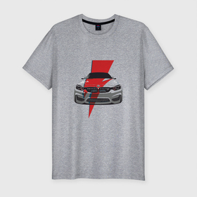 Мужская футболка хлопок Slim с принтом BMW Flash в Петрозаводске, 92% хлопок, 8% лайкра | приталенный силуэт, круглый вырез ворота, длина до линии бедра, короткий рукав | auto | bmw | car | driver | авто | автомобиль | бмв | водитель | дорога | машина | скорость