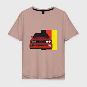Мужская футболка хлопок Oversize с принтом BMW   Germany в Екатеринбурге, 100% хлопок | свободный крой, круглый ворот, “спинка” длиннее передней части | auto | bmw | car | driver | germany | авто | автомобиль | бмв | водитель | германия | дорога | машина | скорость