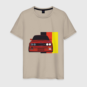 Мужская футболка хлопок с принтом BMW   Germany в Новосибирске, 100% хлопок | прямой крой, круглый вырез горловины, длина до линии бедер, слегка спущенное плечо. | auto | bmw | car | driver | germany | авто | автомобиль | бмв | водитель | германия | дорога | машина | скорость