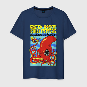 Мужская футболка хлопок с принтом Red pepper s в Курске, 100% хлопок | прямой крой, круглый вырез горловины, длина до линии бедер, слегка спущенное плечо. | octopus | pepper | red hot chili peppers | rhcp | silverchair | красный острый перец чили | осьминог | перец | серебряный стул
