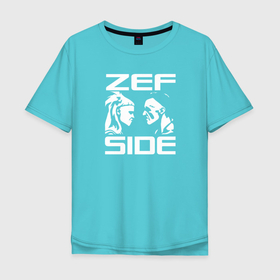 Мужская футболка хлопок Oversize с принтом die antwoord ninja в Белгороде, 100% хлопок | свободный крой, круглый ворот, “спинка” длиннее передней части | antwoord | die | die antwoord | evil boy | ninja | rap | south africa | yo landi vier | yolandi | yolandi visser | zef