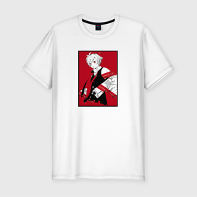 Мужская футболка хлопок Slim с принтом Опасный Карма в Санкт-Петербурге, 92% хлопок, 8% лайкра | приталенный силуэт, круглый вырез ворота, длина до линии бедра, короткий рукав | anime | karma akabane | аниме | анимэ | карма акабанэ