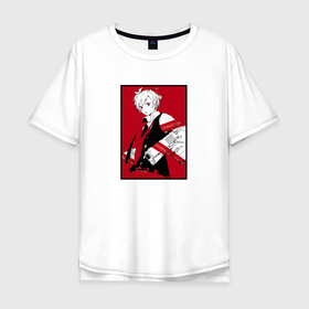 Мужская футболка хлопок Oversize с принтом Опасный Карма в Кировске, 100% хлопок | свободный крой, круглый ворот, “спинка” длиннее передней части | Тематика изображения на принте: anime | karma akabane | аниме | анимэ | карма акабанэ