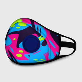 Маска из неопрена с принтом Color abstract pattern   Summer в городе Новоалтайск, неопрен 100% | Форма огибающая нос. Резинки для ушей с дополнительной резинкой на затылке. Клапан для выдоха для активного дыхания при занятиях спортом. Эластичный материал маски и окантовки для лучшего растяжения и прилегания маски.  | abstraction | color | fashion | pattern | summer | абстракция | лето | мода | узор | цвет