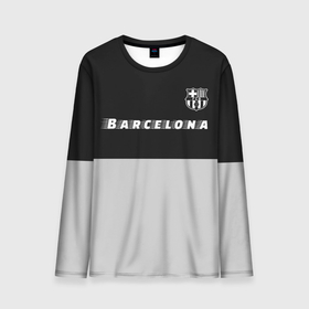 Мужской лонгслив 3D с принтом БАРСЕЛОНА | Barcelona   Графика в Курске, 100% полиэстер | длинные рукава, круглый вырез горловины, полуприлегающий силуэт | barca | barcelona | barsa | barselona | fcb | logo | messi | барса | барселона | знак | клуб | лого | логотип | логотипы | месси | полосы | символ | символы | футбол | футбольная | футбольный