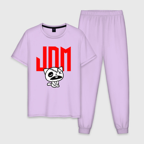 Мужская пижама хлопок с принтом JDM   Kitten Zombie   Japan в Курске, 100% хлопок | брюки и футболка прямого кроя, без карманов, на брюках мягкая резинка на поясе и по низу штанин
 | cat | japan | jdm | kitten | zombie | зомби | кот | котёнок | кошка | япония