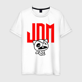 Мужская футболка хлопок с принтом JDM   Kitten Zombie   Japan в Петрозаводске, 100% хлопок | прямой крой, круглый вырез горловины, длина до линии бедер, слегка спущенное плечо. | cat | japan | jdm | kitten | zombie | зомби | кот | котёнок | кошка | япония