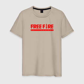 Мужская футболка хлопок с принтом Garena Free Fire Гарена , 100% хлопок | прямой крой, круглый вырез горловины, длина до линии бедер, слегка спущенное плечо. | free fire | free fire battlegrounds | garena | garena free fire | гарена | игра | фри фаер | шутер