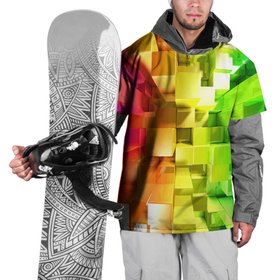 Накидка на куртку 3D с принтом Геометрический паттерн 3D   Neon в Белгороде, 100% полиэстер |  | 3d | color | geometric | neon | pattern | геометрия | неон | узор | цвет