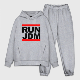 Мужской костюм хлопок OVERSIZE с принтом Run JDM   Japan в Кировске,  |  | japan | jdm | motto | run | title | бег | девиз | надпись | япония