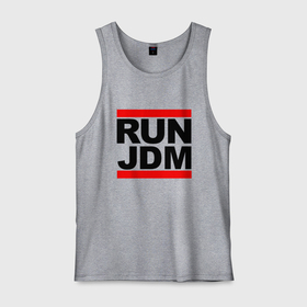 Мужская майка хлопок с принтом Run JDM   Japan в Кировске, 100% хлопок |  | Тематика изображения на принте: japan | jdm | motto | run | title | бег | девиз | надпись | япония