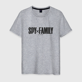 Мужская футболка хлопок с принтом Spy x Family Logo в Белгороде, 100% хлопок | прямой крой, круглый вырез горловины, длина до линии бедер, слегка спущенное плечо. | anime | anya forger | family | loid forger | spy | spy x family | yor forger | аниме | аня форджер | йор | йор форджер | ллойд форджер | семья шпиона | семья шпионов | форджер | шпион