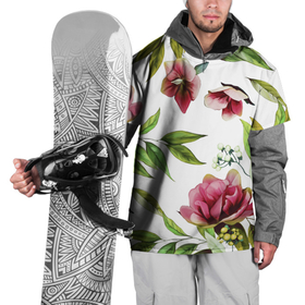 Накидка на куртку 3D с принтом Цветы Воздушные в Екатеринбурге, 100% полиэстер |  | flowers | природа | растение | флора | цветы
