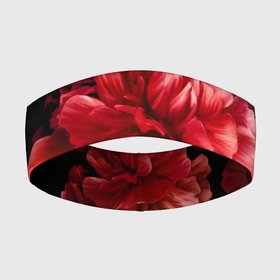 Повязка на голову 3D с принтом Цветы Красные Пионы в городе Новоалтайск,  |  | flowers | природа | растение | флора | цветы