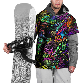 Накидка на куртку 3D с принтом Абстрактный узор   Vanguard   Fashion   Неон в Новосибирске, 100% полиэстер |  | abstraction | color | fashion | neon | pattern | vanguard | абстракция | авангард | мода | неон | узор | цвет