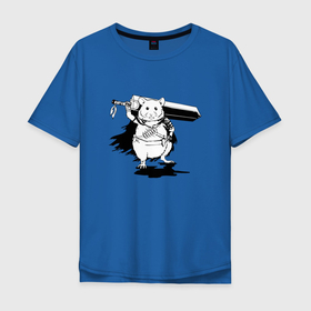 Мужская футболка хлопок Oversize с принтом berserk mouse в Новосибирске, 100% хлопок | свободный крой, круглый ворот, “спинка” длиннее передней части | beherit berserk | berserk | kenpuu denki berserk | гатс | гриффит