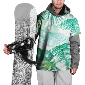 Накидка на куртку 3D с принтом Цветы Тропическая Акварель в Екатеринбурге, 100% полиэстер |  | flowers | природа | растение | флора | цветы