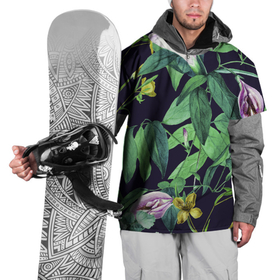 Накидка на куртку 3D с принтом Цветы Ботанические , 100% полиэстер |  | Тематика изображения на принте: flowers | природа | растение | флора | цветы