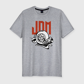 Мужская футболка хлопок Slim с принтом JDM   Japan   Snail   Turbo в Курске, 92% хлопок, 8% лайкра | приталенный силуэт, круглый вырез ворота, длина до линии бедра, короткий рукав | engine | japan | jdm | snail | style | turbo | двигатель | стиль | турбо | улитка | япония