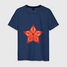 Мужская футболка хлопок с принтом Звезда векторная в Кировске, 100% хлопок | прямой крой, круглый вырез горловины, длина до линии бедер, слегка спущенное плечо. | звезда | кремль | мир | россия | символика