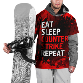 Накидка на куртку 3D с принтом Eat Sleep Counter Strike Repeat + Брызги в Кировске, 100% полиэстер |  | counter | csgo | eat sleep counter strike repeat | logo | paint | strike | брызги | игра | игры | контрт | краска | ксго | лого | логотип | символ | страйк