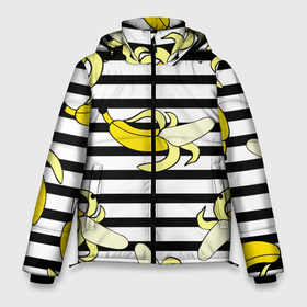 Мужская зимняя куртка 3D с принтом Banana pattern   Summer в Новосибирске, верх — 100% полиэстер; подкладка — 100% полиэстер; утеплитель — 100% полиэстер | длина ниже бедра, свободный силуэт Оверсайз. Есть воротник-стойка, отстегивающийся капюшон и ветрозащитная планка. 

Боковые карманы с листочкой на кнопках и внутренний карман на молнии. | banana | fashion | pattern | summer | банан | лето | мода | узор