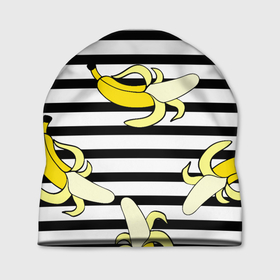 Шапка 3D с принтом Banana pattern   Summer в Тюмени, 100% полиэстер | универсальный размер, печать по всей поверхности изделия | banana | fashion | pattern | summer | банан | лето | мода | узор