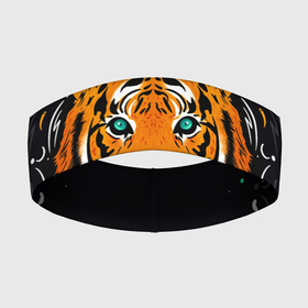 Повязка на голову 3D с принтом Взгляд Тигра (Eye of Tiger) в Курске,  |  | animals | cats | striped | tigers | wild | взгляд | голова животного | дикая природа | дикие кошки | животные | кошки | полосатые | тигры