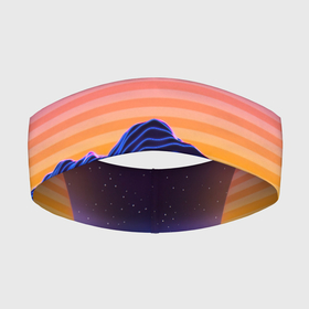 Повязка на голову 3D с принтом РЕТРО НЕОН  CYBERPUNK в Белгороде,  |  | background | cyberpunk | mountains | neon | retro | space | stars | sun | горы | звезды | киберпанк | космос | неон | ретро | солнце | фон