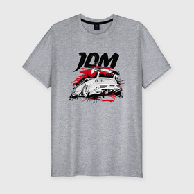 Мужская футболка хлопок Slim с принтом JDM   Nissan 180 sx   Japan , 92% хлопок, 8% лайкра | приталенный силуэт, круглый вырез ворота, длина до линии бедра, короткий рукав | car | japan | jdm | motorsport | nissan | racing | автомобиль | автоспорт | гонка | ниссан | япония