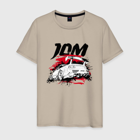 Мужская футболка хлопок с принтом JDM   Nissan 180 sx   Japan в Екатеринбурге, 100% хлопок | прямой крой, круглый вырез горловины, длина до линии бедер, слегка спущенное плечо. | car | japan | jdm | motorsport | nissan | racing | автомобиль | автоспорт | гонка | ниссан | япония