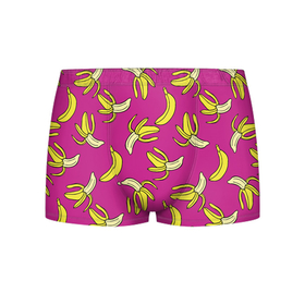 Мужские трусы 3D с принтом Banana pattern   Summer   Color в Тюмени, 50% хлопок, 50% полиэстер | классическая посадка, на поясе мягкая тканевая резинка | banana | color | pattern | summer | банан | лето | узор | цвет