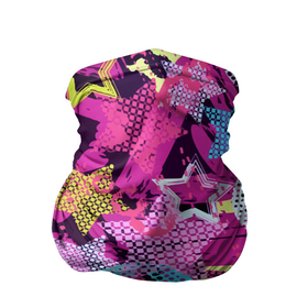 Бандана-труба 3D с принтом Star Colorful Pattern   Fashion   Neon в Новосибирске, 100% полиэстер, ткань с особыми свойствами — Activecool | плотность 150‒180 г/м2; хорошо тянется, но сохраняет форму | color | fashion | neon | star | звезда | мода | неон | цвет