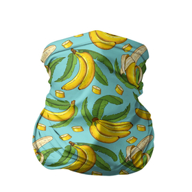 Бандана-труба 3D с принтом Banana pattern   Summer   Fashion 2022 в Белгороде, 100% полиэстер, ткань с особыми свойствами — Activecool | плотность 150‒180 г/м2; хорошо тянется, но сохраняет форму | banana | fashion | pattern | summer | банан | лето | мода | узор