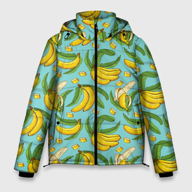 Мужская зимняя куртка 3D с принтом Banana pattern   Summer   Fashion 2022 в Курске, верх — 100% полиэстер; подкладка — 100% полиэстер; утеплитель — 100% полиэстер | длина ниже бедра, свободный силуэт Оверсайз. Есть воротник-стойка, отстегивающийся капюшон и ветрозащитная планка. 

Боковые карманы с листочкой на кнопках и внутренний карман на молнии. | banana | fashion | pattern | summer | банан | лето | мода | узор