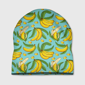 Шапка 3D с принтом Banana pattern   Summer   Fashion 2022 , 100% полиэстер | универсальный размер, печать по всей поверхности изделия | banana | fashion | pattern | summer | банан | лето | мода | узор