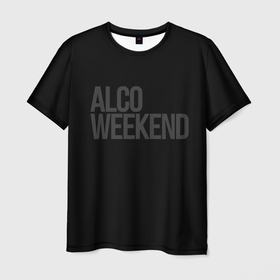 Мужская футболка 3D с принтом Alco weekend , 100% полиэфир | прямой крой, круглый вырез горловины, длина до линии бедер | Тематика изображения на принте: 