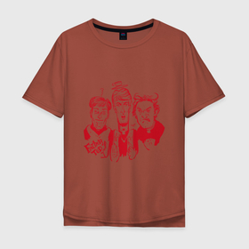 Мужская футболка хлопок Oversize с принтом Отец Тед в Тюмени, 100% хлопок | свободный крой, круглый ворот, “спинка” длиннее передней части | отец тед | святой отец | сериал | тед | трио