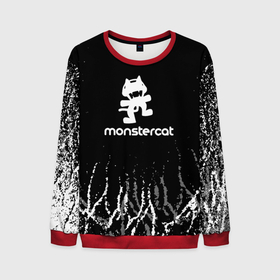 Мужской свитшот 3D с принтом monstercat. в Новосибирске, 100% полиэстер с мягким внутренним слоем | круглый вырез горловины, мягкая резинка на манжетах и поясе, свободная посадка по фигуре | dance | edm | electronic | melodic | monstercat | monstercat  dnb | monstercat uncaged | music | new