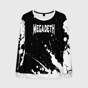 Мужской свитшот 3D с принтом Megadeth. в Петрозаводске, 100% полиэстер с мягким внутренним слоем | круглый вырез горловины, мягкая резинка на манжетах и поясе, свободная посадка по фигуре | dave | dave mustaine | destruction | digital | megadeth | metal | mustaine | of | records | remaster) | rock | symphony | thrash metal