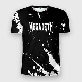Мужская футболка 3D Slim с принтом Megadeth. , 100% полиэстер с улучшенными характеристиками | приталенный силуэт, круглая горловина, широкие плечи, сужается к линии бедра | dave | dave mustaine | destruction | digital | megadeth | metal | mustaine | of | records | remaster) | rock | symphony | thrash metal